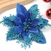 5/10Pcs Glitter Christmas Artificial Flowers Christmas Tree Hanging Pendant Ornaments for Xmas New Year Navidad Party Home Decor