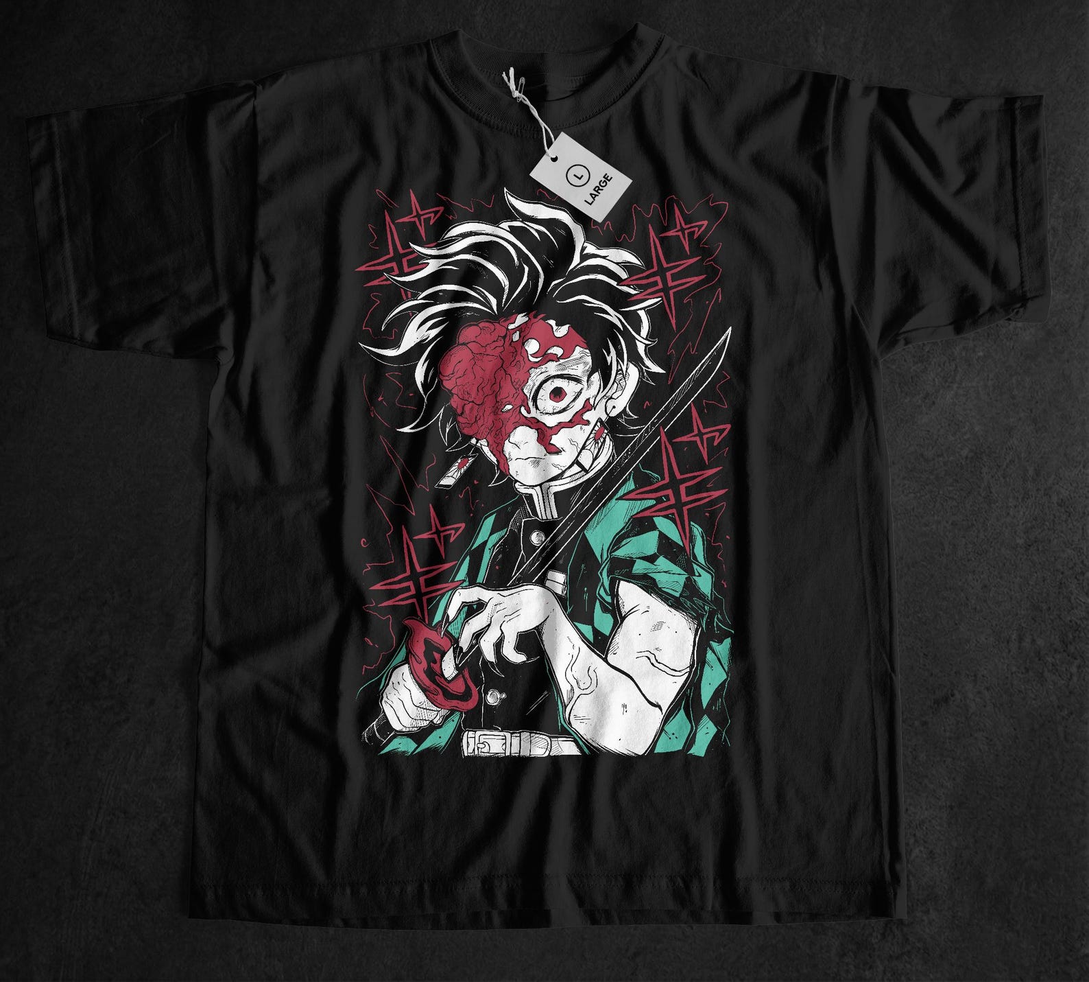 Unisex Anime Samurai Tee, Japanese Style, Otaku Clothing, Hero Theme, Japan Pop Culture, Teen Audience, Oversized Fit, Streetwear Look 160
