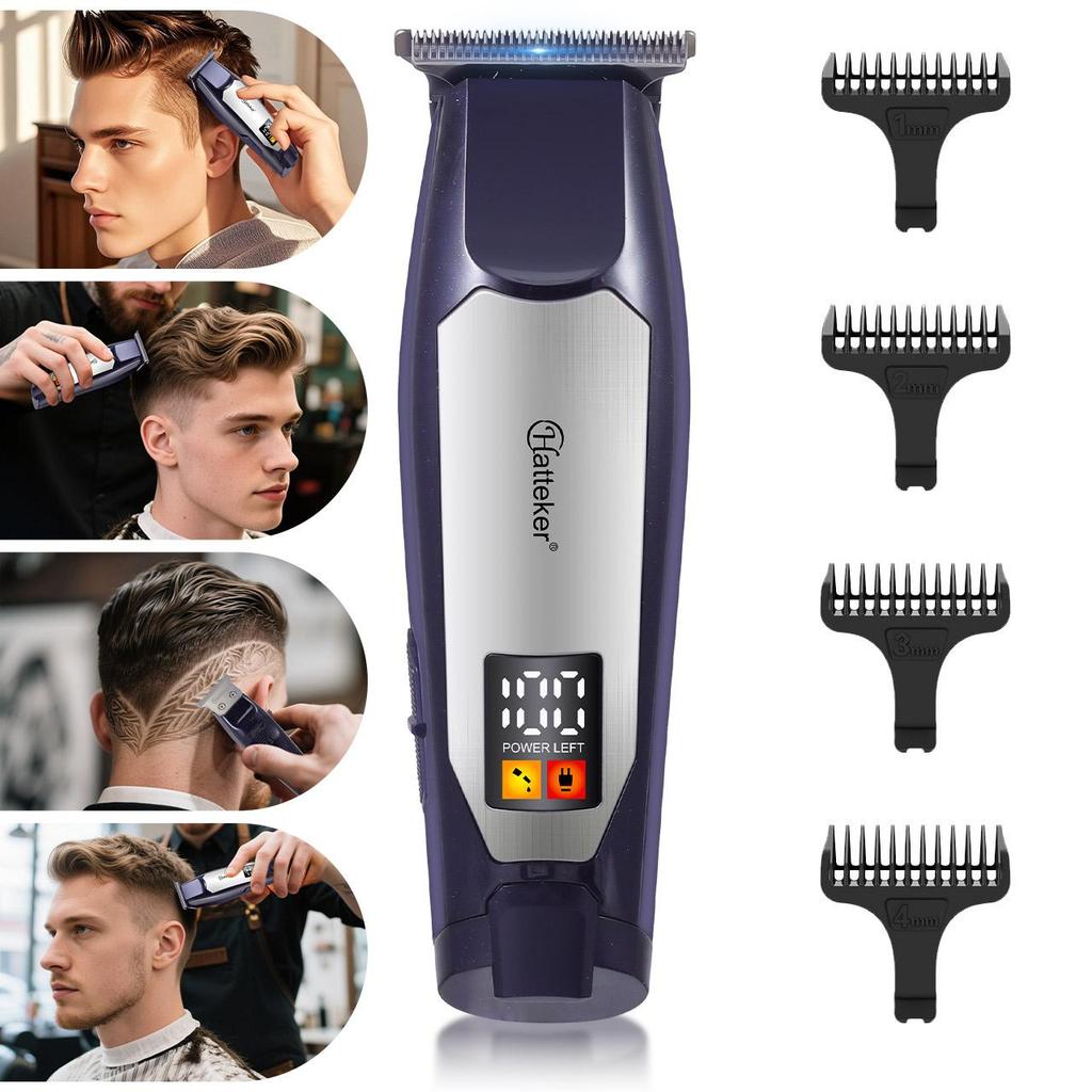 Hair Clipper Rechargeable Haircut Machine Cordless Digital Display Hair Cutting Machine Professional Zero Cutting Machine