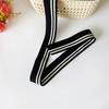 80cm Long Cotton Stretch Plain Knit Rib Trim Fabric, Suitable for Round Cuffs Neck V-neck T-shirt Baseball Jacket