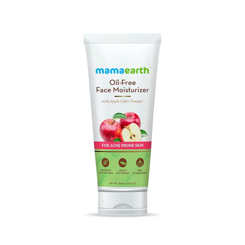 Mamaearth Oil Free Face Moisturizer 80ml For Acne Prone Skin With Apple Cider Vinegar Non Greasy Hydrating Cream For Oily Skin