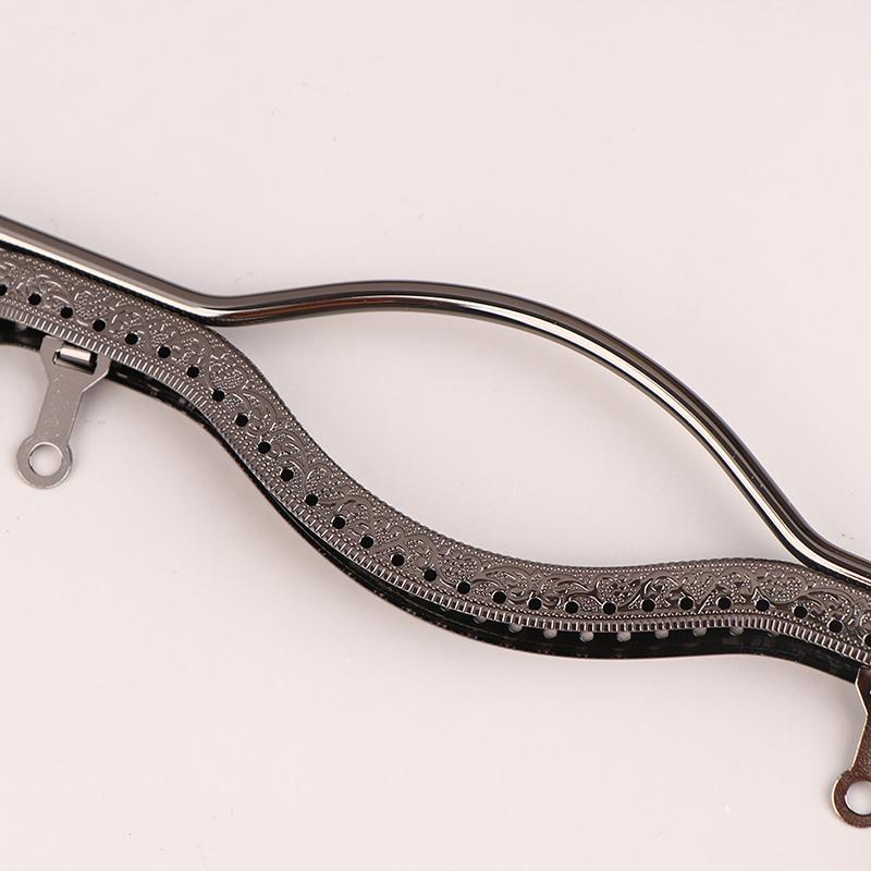 1 Stück Modische Damen Taschen Griff Metall DIY Münzbeutel Tasche Griff Handtasche Verschluss Schloss Bogenrahmen Taschen Zubehör