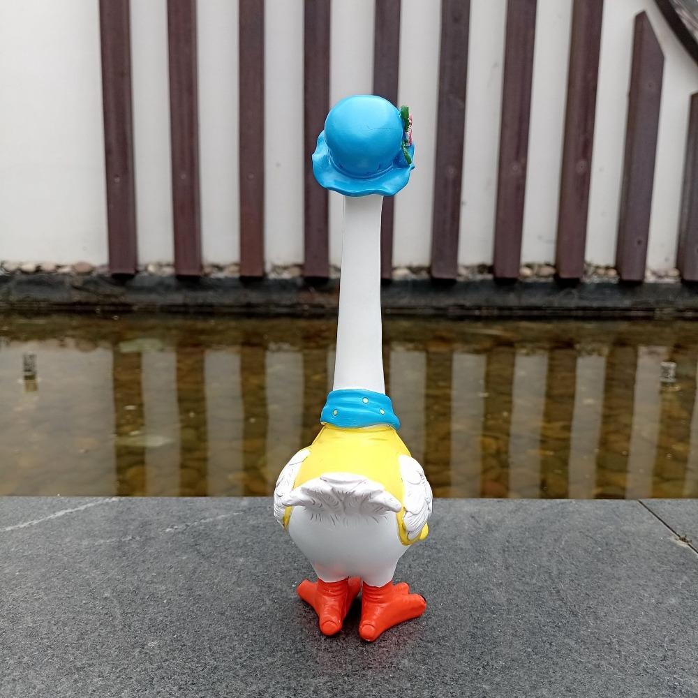 Cute Geese Figurine Resin Duck Sculpture Animal Sculpture Goose Figure  Home Office Desktop Decor