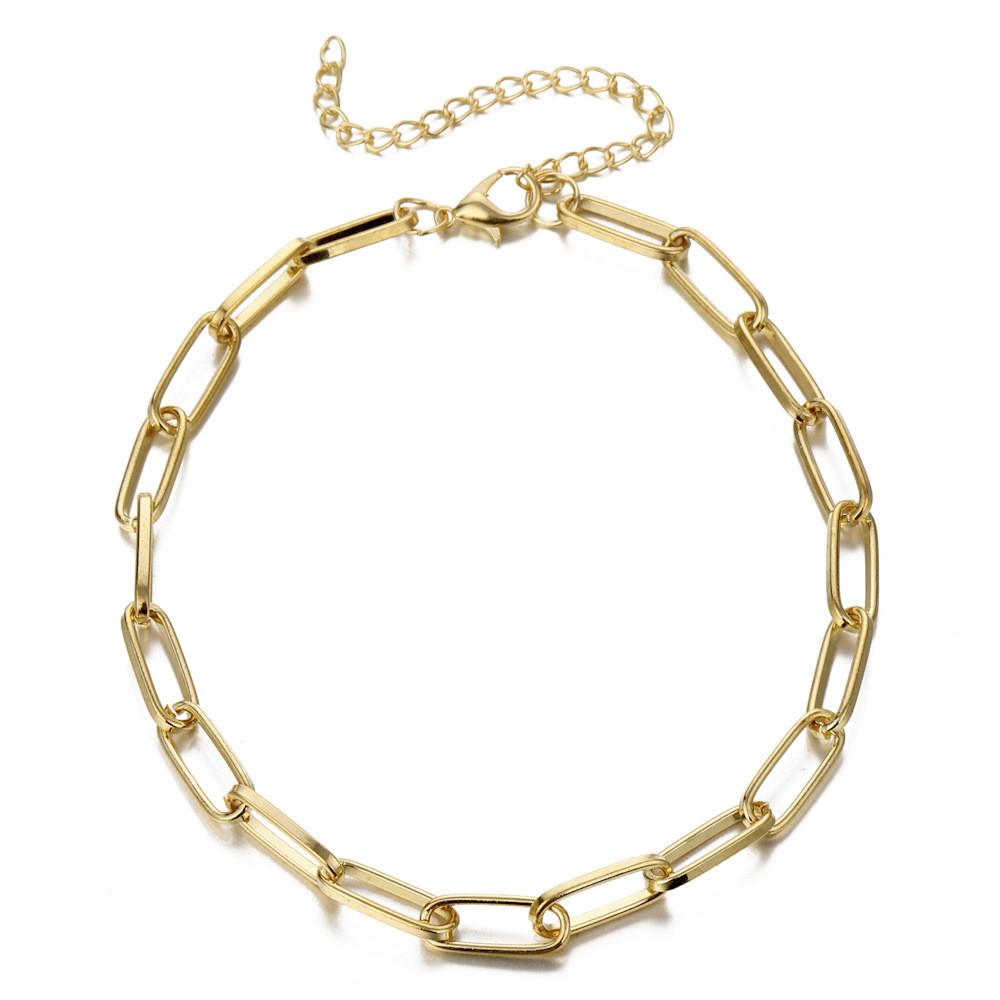 Trendy Women's Geometric Metal Chain Necklace Elegant Allure Fashion Accessory