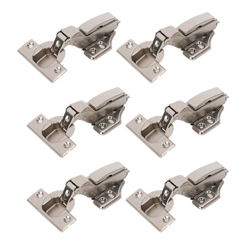 3 Sets Hinges for Office 2Stage Hydraulic NickelPlated 4Hole Large Bend A2202C