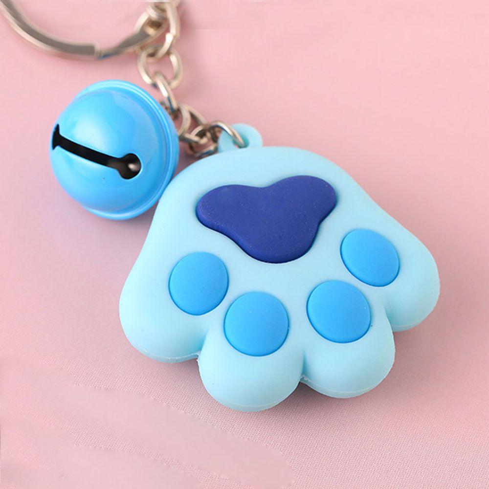 Car Accessories Cute Gifts Friend Cartoon Holder 3D Key Ring Cat Paw Keychain Handbag Decor