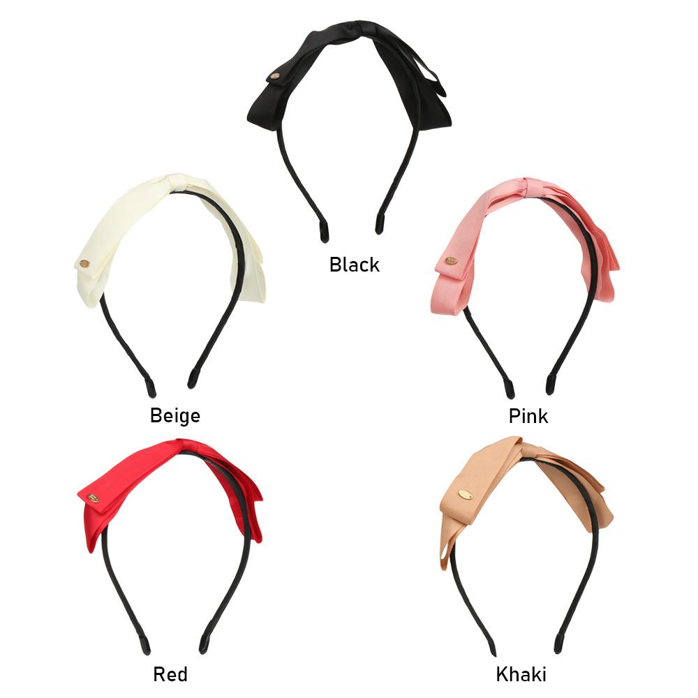 Fashion Sweet Vintage Bow Bezel Headwear Headband Bow Hair Bands Wide Hairband