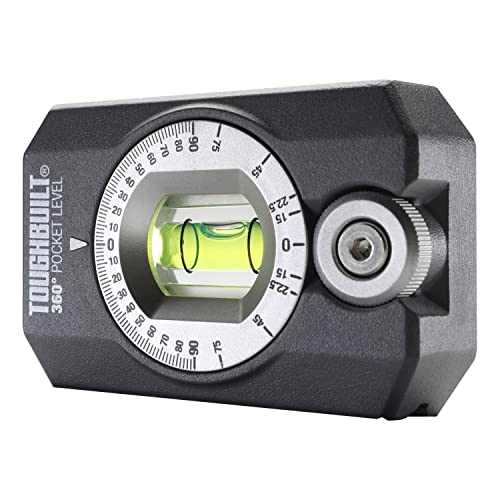 Прочный карманный уровень ToughBuilt 360 градусов - (ТБ-H2-L-4R) черный
