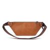 Men's Black Leather Chest Bag Vintage Sling Crossbody Bag Stylish Casual Chest Pack for Daily Use