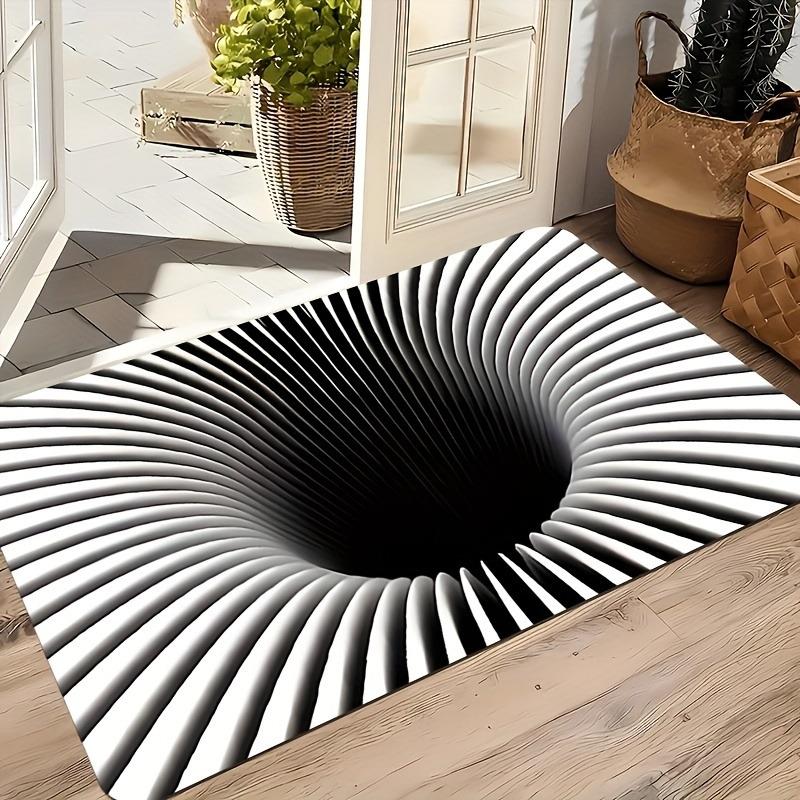 3D Illusion Doormat,Polyester Mat,Machine Washable,Durable with PVC Backing, for Entryway,Bedroom, Kitchen, Christmas, Halloween