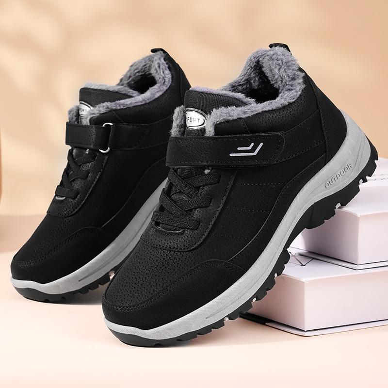 Cotton shoes autumn and winter casual cotton boots large size piled thickened hiking shoes outdoor walking elderly sports shoes