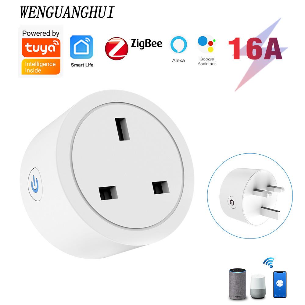 Zigbee Smart UK Plug: 16A Direct Alexa Connection with Metering Stats