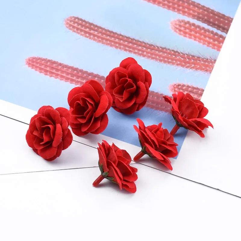 

10/30PCS Wholesale Artificial Flowers Teddy Bear Roses Christmas Decoration Home Room Wedding Wreath Decorative Bridal Clearance 10PCS