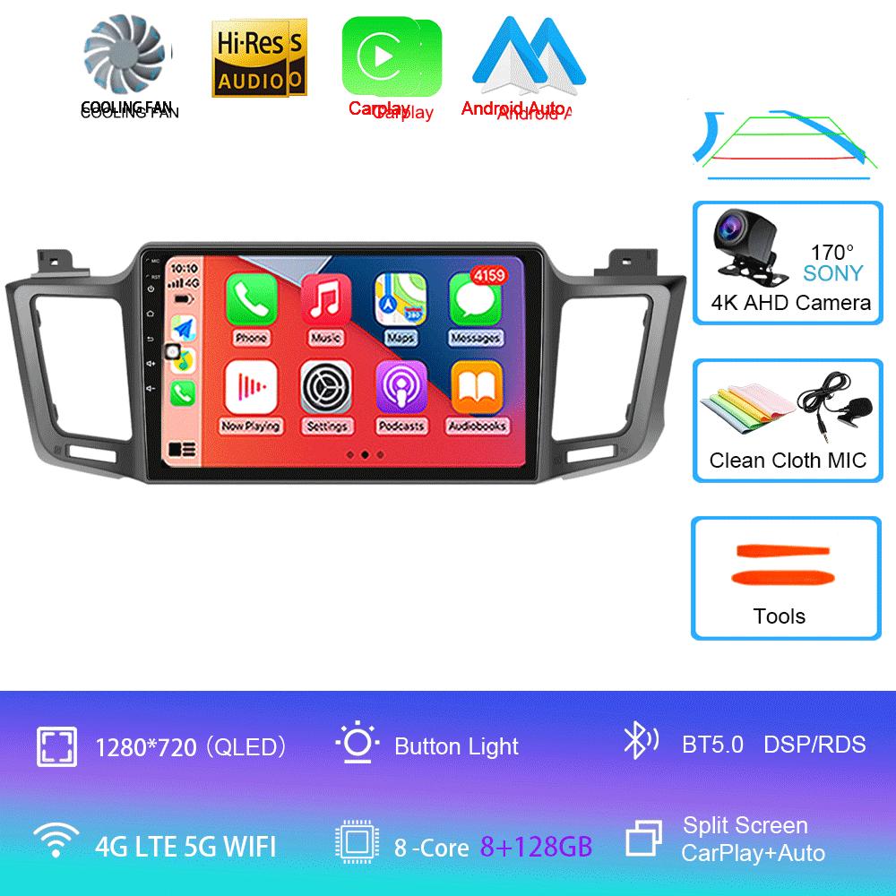 Android 14 Car Radio For Toyota RAV4 RAV 4 2013 - 2017 Multimedia Video Player 4G Carplay GPS Stereo Head Unit Auto