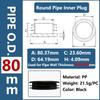 Round Plastic Inner Plug Steel Pipe End Cap Blanking Cover Anti Slip Furniture Chair Ladder Leg Protector Pad