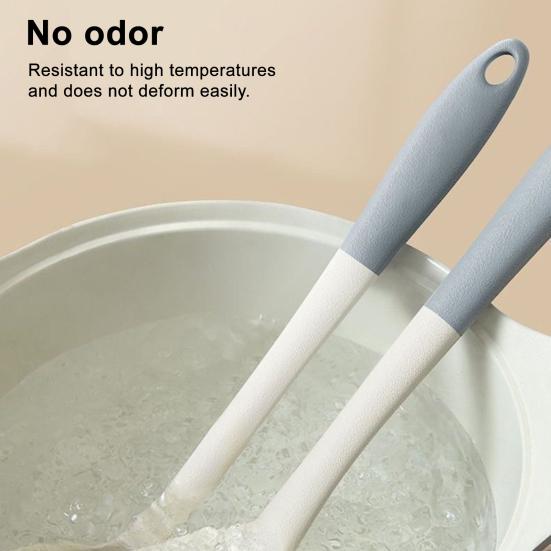 Silicone Spatula Non-Stick Cookware Safe Turner & Slotted Spoon Heat-Resistant Scratch-Free Easy-Clean Kitchen Utensils for Frying Stirring Serving