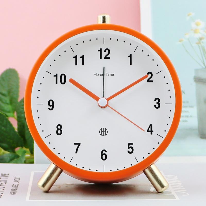 Fashionable Electronic Clock, Simple Children's Small Alarm Clock, Creative Silent Student Quartz Clock for Home Living Room