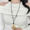 Contemporary Alloy Peanut Necklace Fashion Statement Adjustable Neckchain Versatile Day to Night Accessory