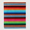 Bunte gestreifte geometrische Muster Kunstdecke - Weiche Ganzjahres-Mehrzweck-Kuscheldecke für Sofa, Nickerchen, Camping & Reise Geschenk