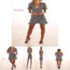Elegant Summer V-neck Short Sleeve Dress For Women With Chic Floral Print Design