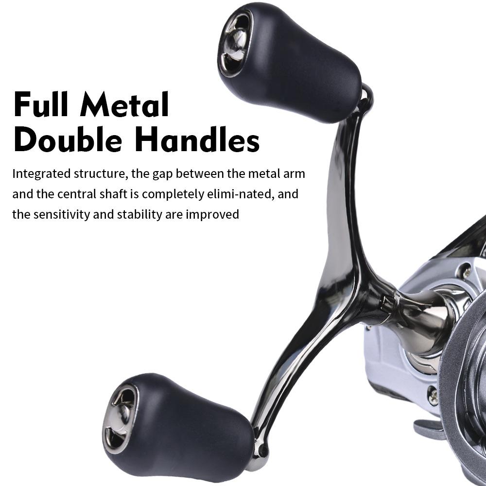 Lure Wheel Metal Spinning Wheel Double Rocker Arm Long Range Fishing Line Wheel Delivery Balance Bar 5.2:1 Oblique Mouth Wire Cup