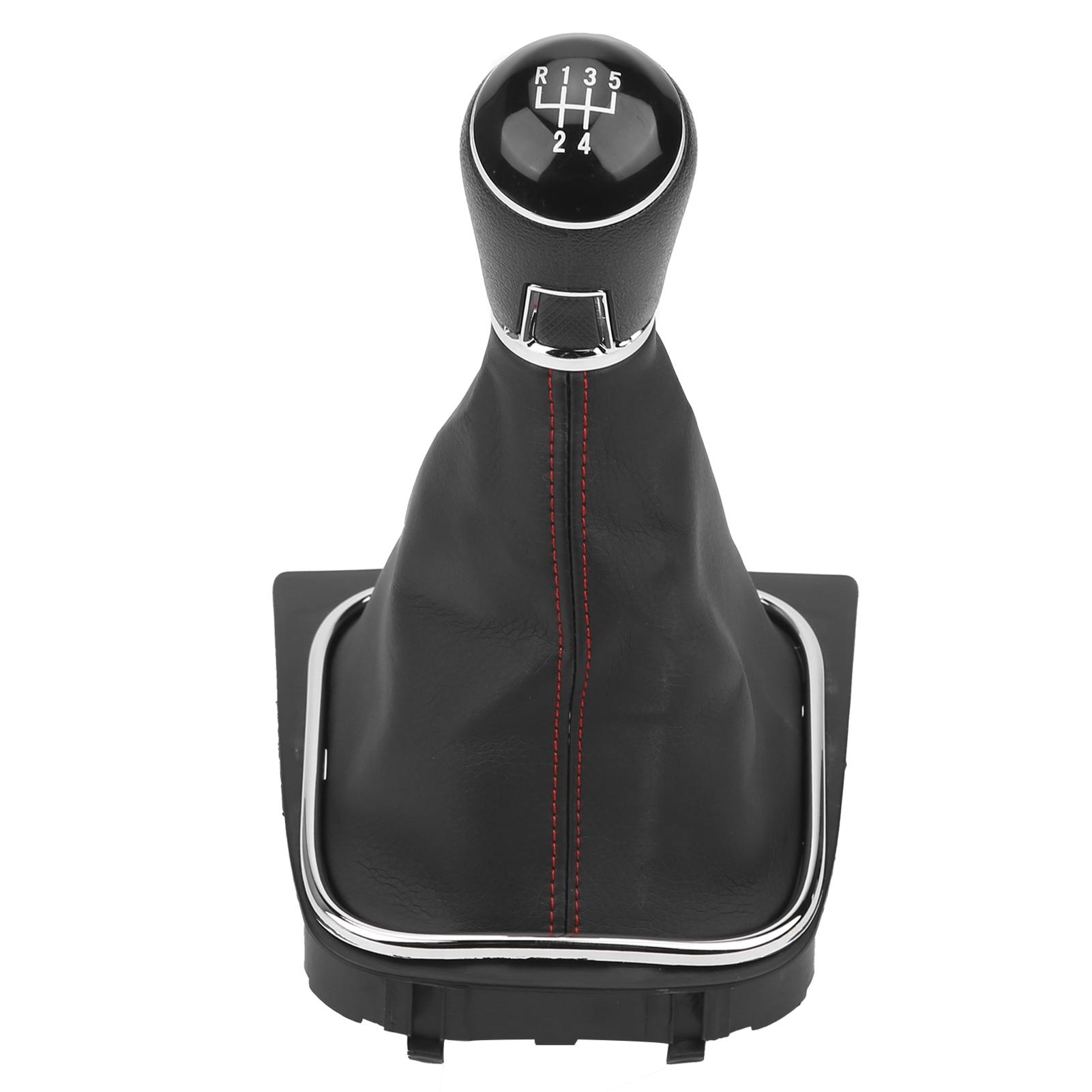 Igeteck Unisex Pu Leather Gear Shift Knob With Dustproof Cover Boot
