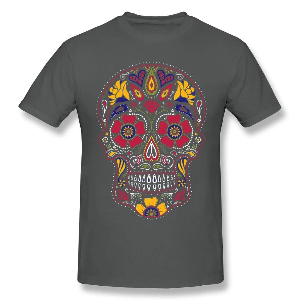 Day Of The Dead Sugar SkullAnime Clothes Design Halloween Trick-or-treating Cotton Unisex T-Shirt