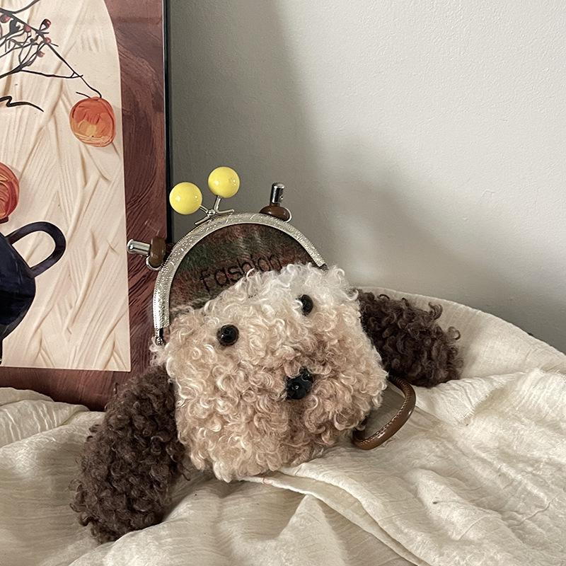 High-end, Cute and Warm Dog Bag, Puppy Earphone Bag, Toy Coin Purse