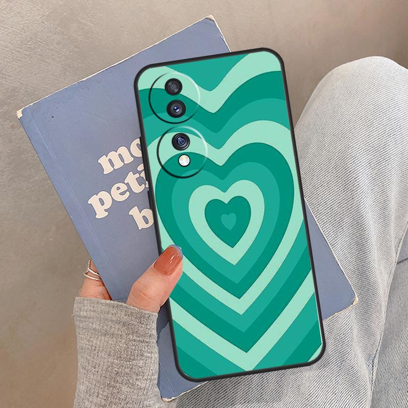 Latte Love Brown Heart Aesthetic Case For Honor Magic 8 7 6 5 Pro Cover For Honor 400 200 X9c X9b X9a X8a X8b 50 70 90 Lite