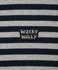 WACKY WILLY Small Logo Stripe Long Sleeve Navy