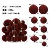 Flocked Shaped Christmas Ball Ornament Set for Tree Decor