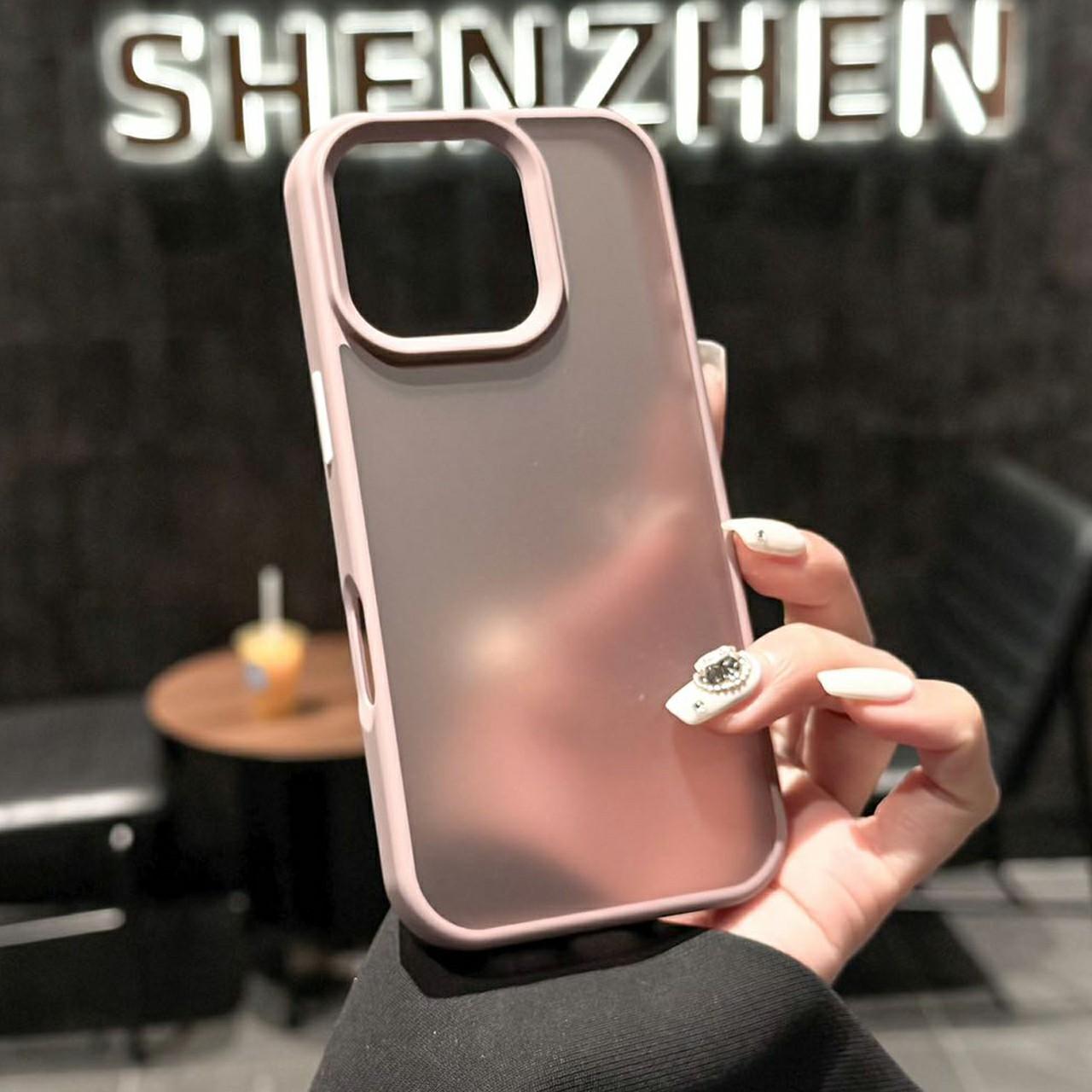 

For iPhone 16 Pro Case Skin Touch TPU+PC Phone Back Cover Independent Button A