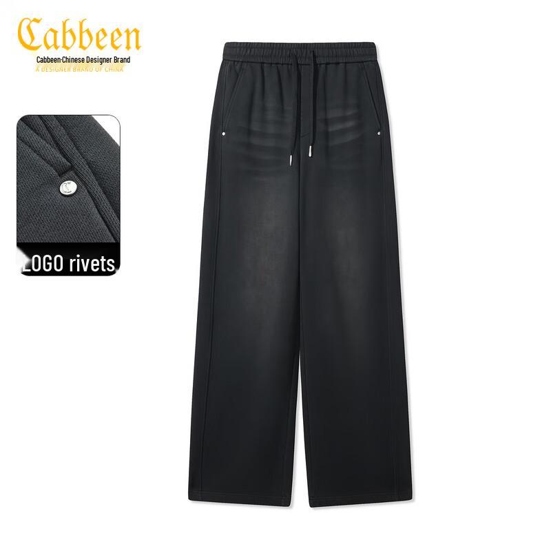 

Cabbeen Men s Faux Denim Washed Knit Long Pants 3XL