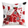 Christmas Tree Pattern Christmas Cushion Cover Plush Throw Pillow Cover  Holiday Decor