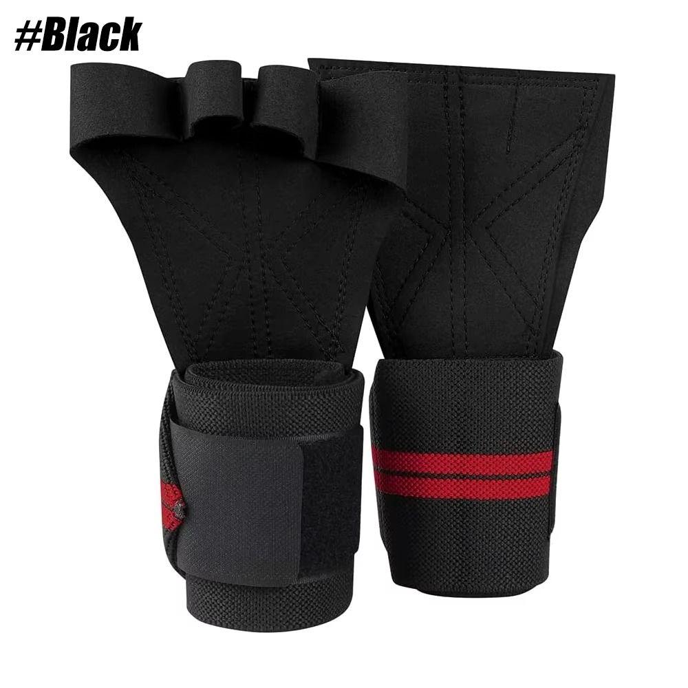 

1 Pair Thicken Weightlifting Wrist Straps Hook and Loop Deadlift Power Gloves Deadlift