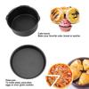 8""3 In 1 Multifunctional Air Fryer Accessories Set Bread Shelf Cake Barrel Pizza Pan(Black)