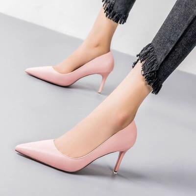 Mode Été Pointu Bouche Peu Profonde avec Talons Hauts Professionnels Tempérament Chaussures Simples pour Femmes
