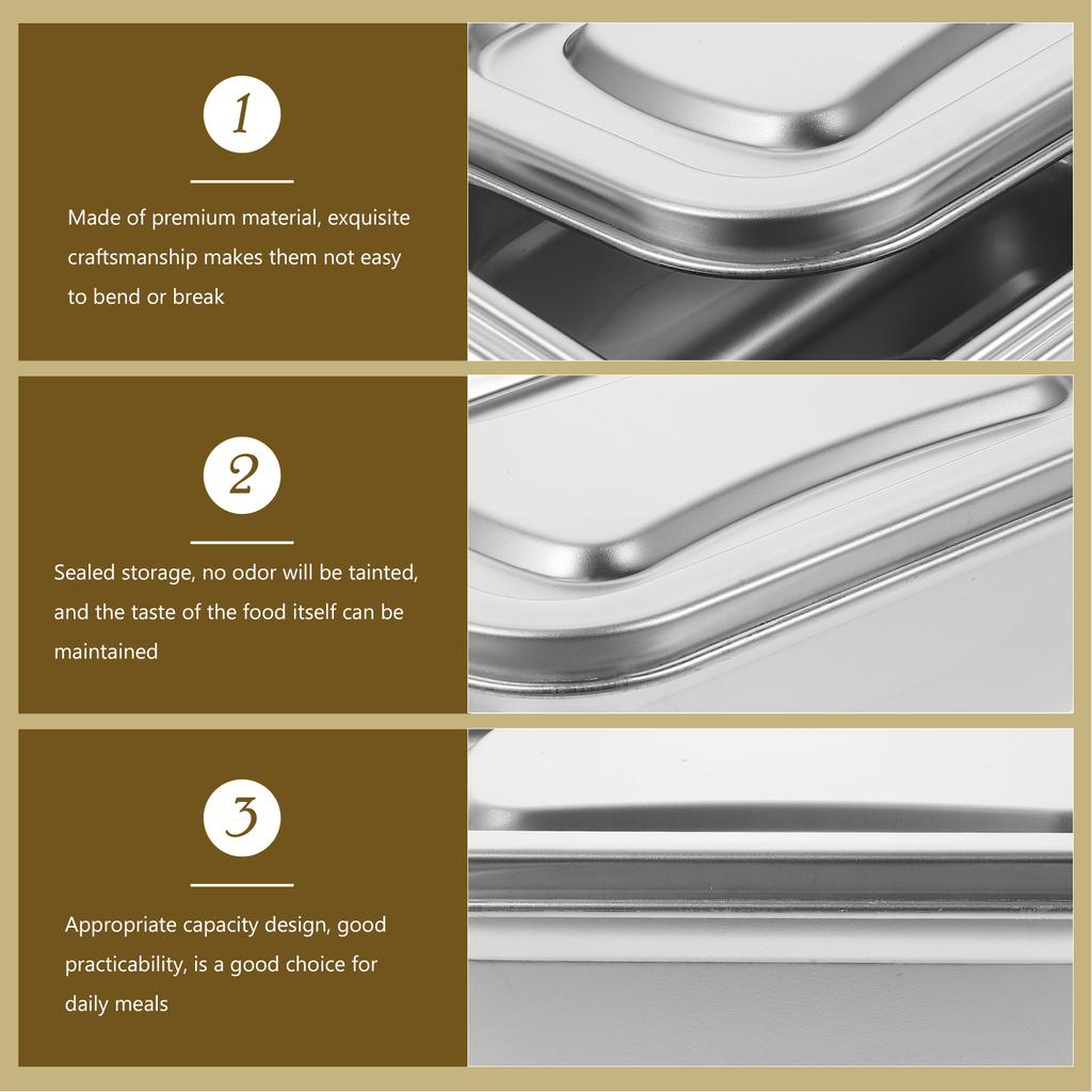 Ice Cream Box Household Freezer Containers Drink Fridge Refrigerator Multi-function Stainless Steel Home Accessory