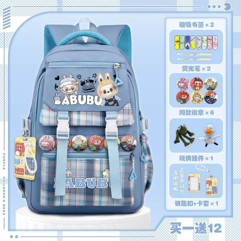 School bag, elementary school students, middle school students, grades 1 to 6, lightweight large-capacity backpack girls