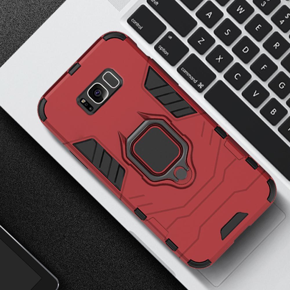 Pro Samsung Galaxy S8 Pouzdro Armor PC Kryt Kovový Kroužek Držák Pouzdro na Telefon pro Samsung S8 S8 Plus M40S Kryt Nárazuvzdorný Tvrdý Nárazník