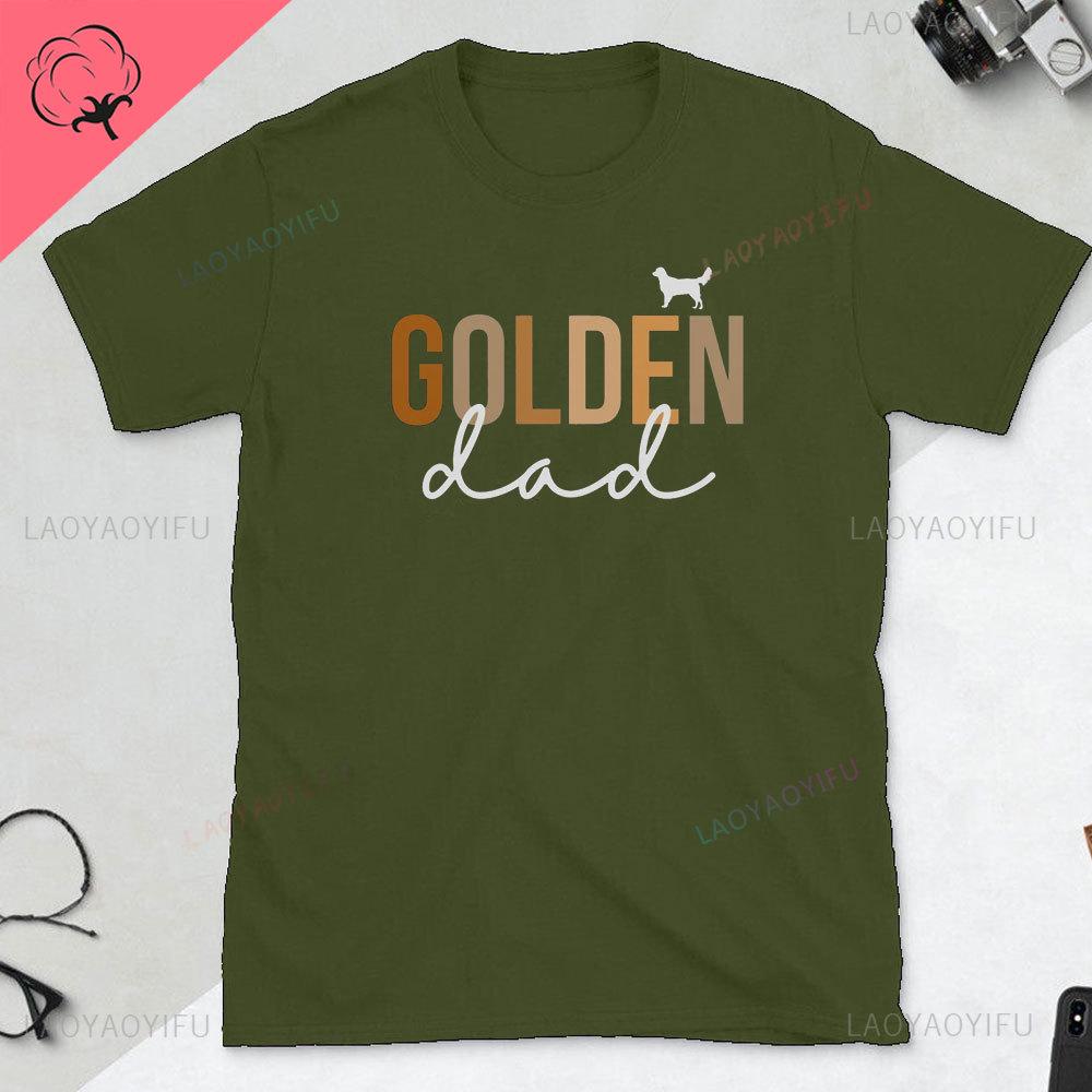 Golden Retriever Gift Tshirt Life Is Golden Dog Man Gift Dog Dad TShirt Fathers Day Gift for Golden Retriever Lovers Tops