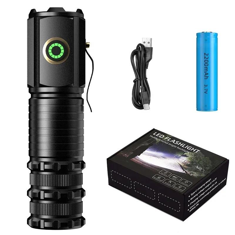 

Светодиодный фонарик 3 * P35 18350, мини-магнитный фонарик, перезаряжаемый USB-светильник, IP68, водонепроницаемый для пешего туризма, кемпинга, освещение из сплава 18650A Long 1PC