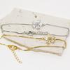 Flower Shape Diamond Adjustable Bracelet Women, Fashionable Exquisite Light Luxury Bracelet Accessories Gift