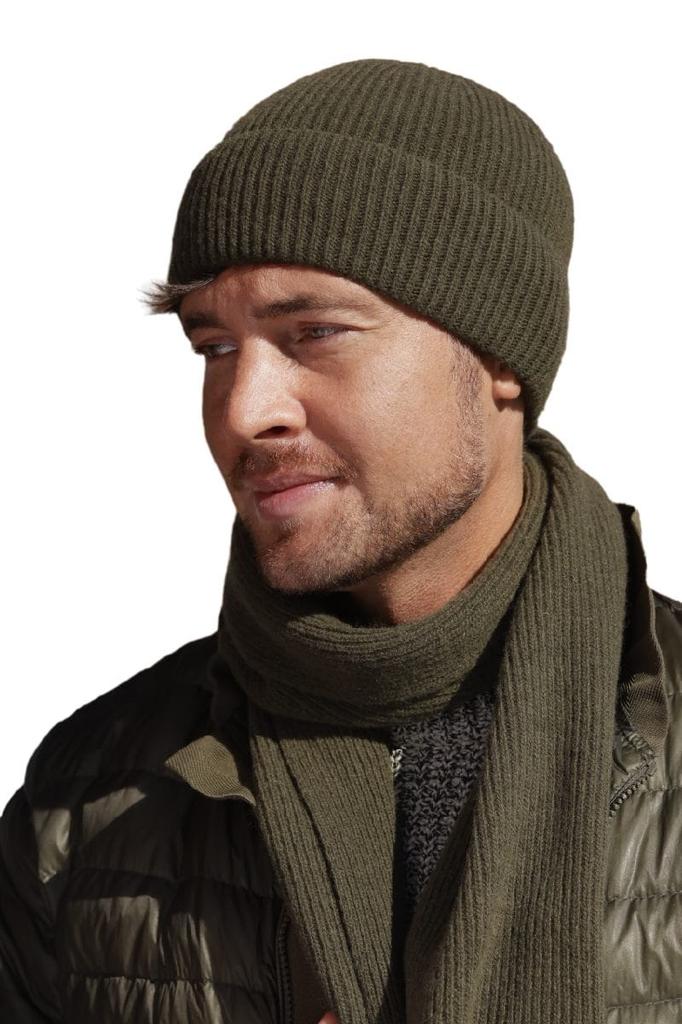 Liam - Men' Winter Hat, Khaki, Double Layer 54-62