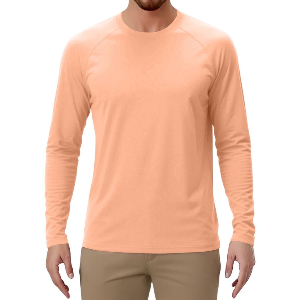 Men's Solid Color Raglan Long Sleeve Sports Top