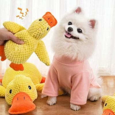 Entenform Hundespielzeug Quakende Haustierspielzeuge für Kleine Große Hunde Katze Langlebiges Welpen Beißspielzeug Lustiges Interaktives Spielzeug Hundezubehör