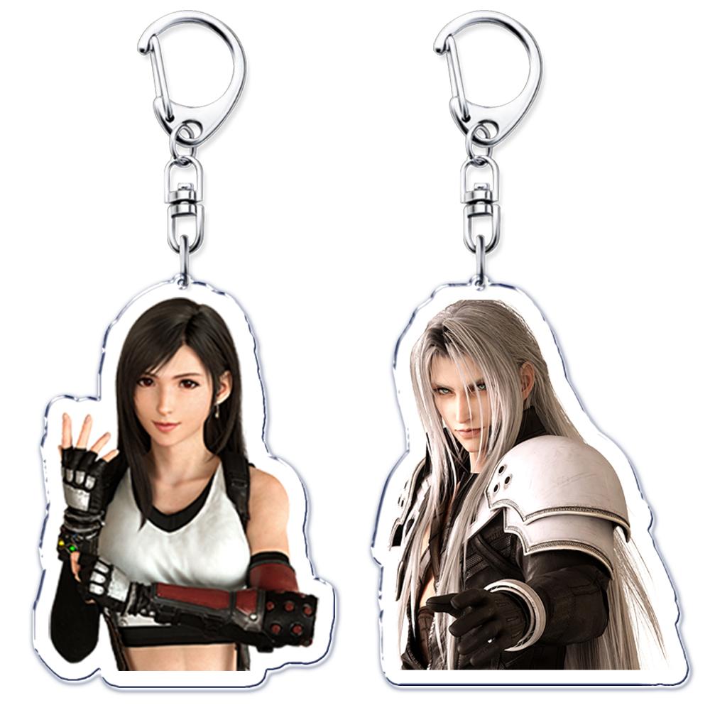 Portachiavi Gioco d'Azione per Accessori Portachiavi Gioielli Portachiavi Cloud Strife Ffvii Tifa Sephiroth Vincent Valentine Regali per Fan