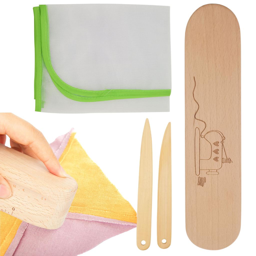 Tailors Clapper For Ironing Sewing Accessories Pressing Block In Durable Smooth Hardwood Protective Ironing Mesh Sewing Suplies