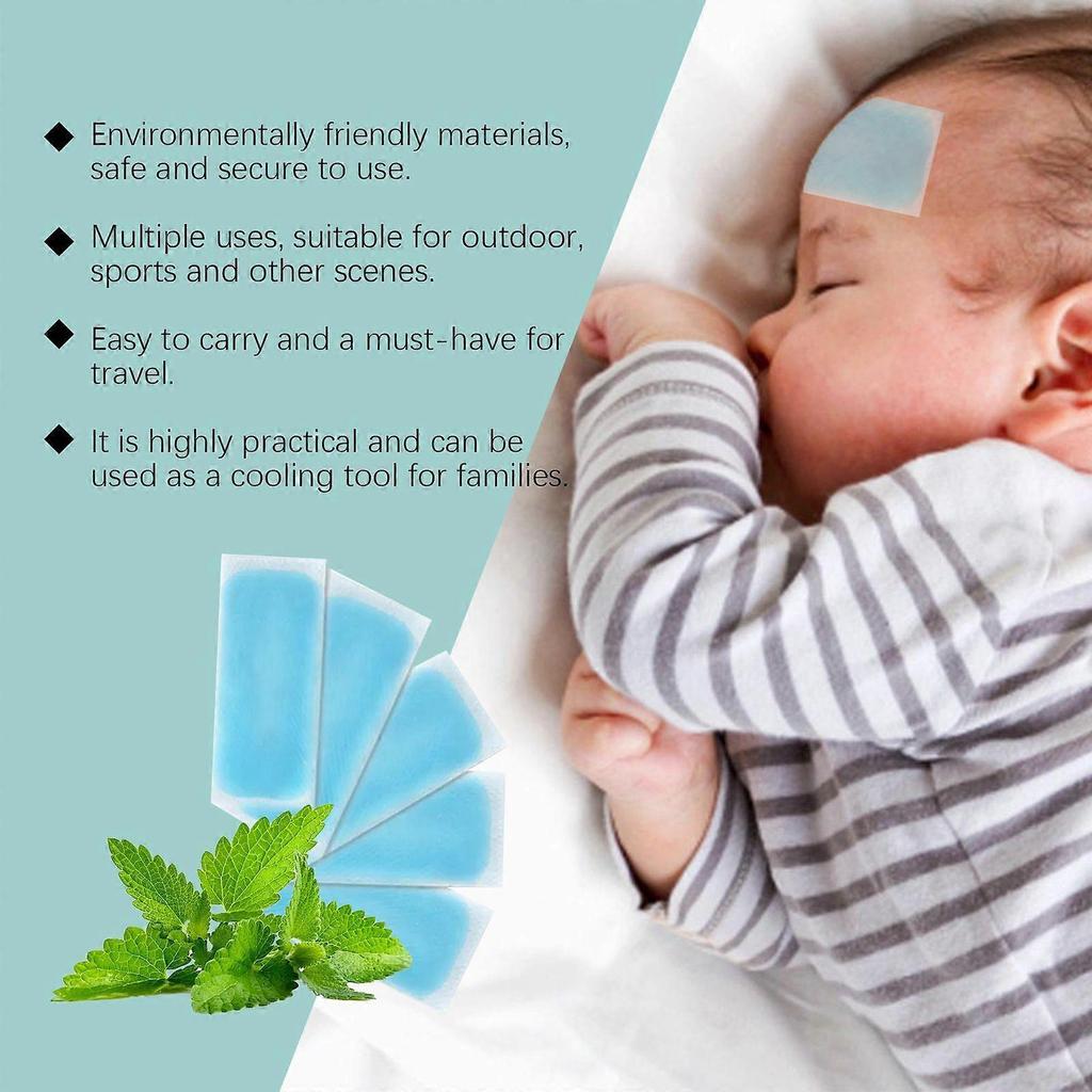 Summer Heat Cooling Ice Patch Summer Portable Cool Compress Forehead Stick Military Training Cooling Patch