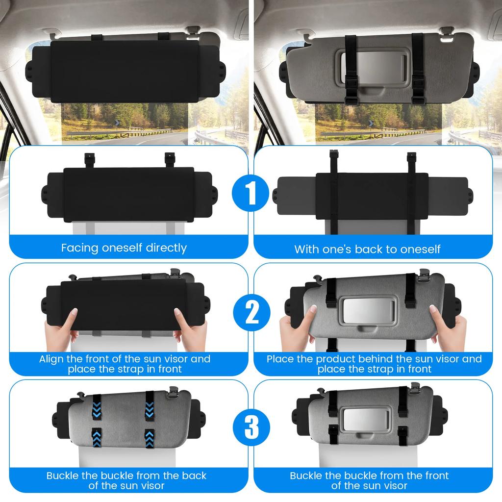 Car Sun Visor Extender Universal Car Visor Sunshade Extender with PC Lens Anti Glare Design Safe Automotive Interior Accessories